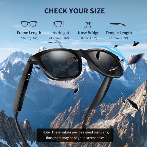 ALOUS Smart Glasses: Bluetooth Open-Ear with UV400 Protection - Image 2