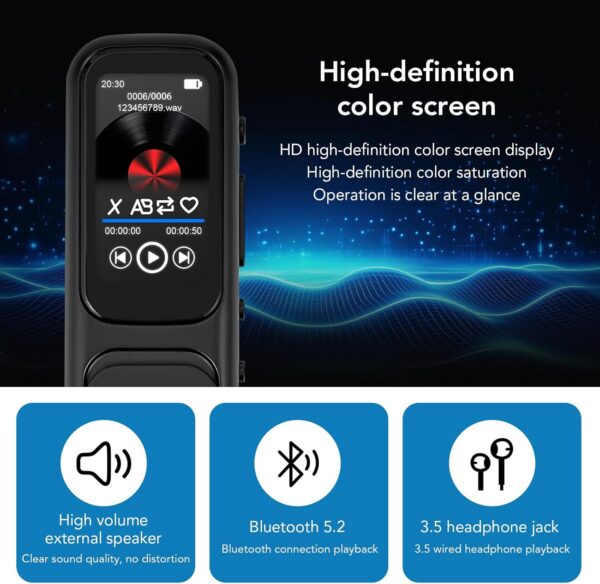 64GB Magnetic Voice Recorder: 3072Kbps High-Quality Recording with Bluetooth - Image 4
