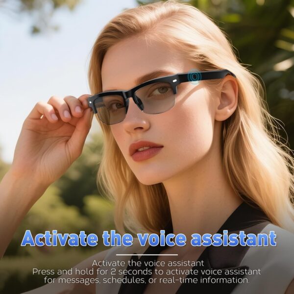 Smart Glasses with Photochromic Lenses & Open Ear Audio - Image 3