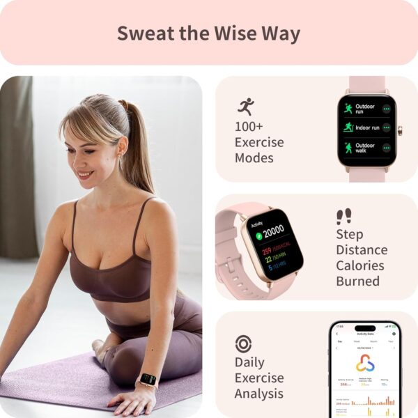 Women's Smart Watch with Alexa, 1.8" Health Tracker - Image 4