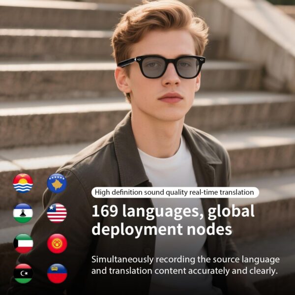 Smart AI Translation Glasses: 160 Languages & Noise-Canceling - Image 3