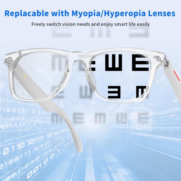 Smart Glasses with Bluetooth & Touch Control - Clear Lens Protection - Image 5