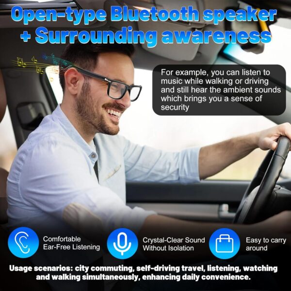 AI Translation Glasses: 138 Languages, Open-Ear Speakers, Photochromic - Image 5