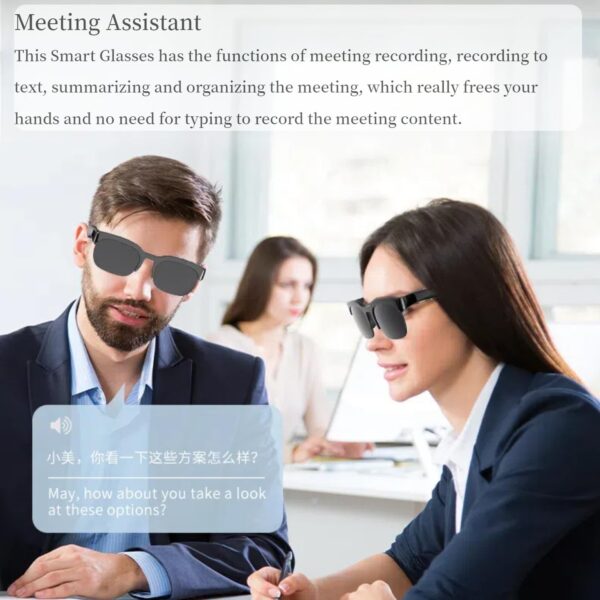 Smart Glasses with AI Translator 150 Translation UV White - Image 5