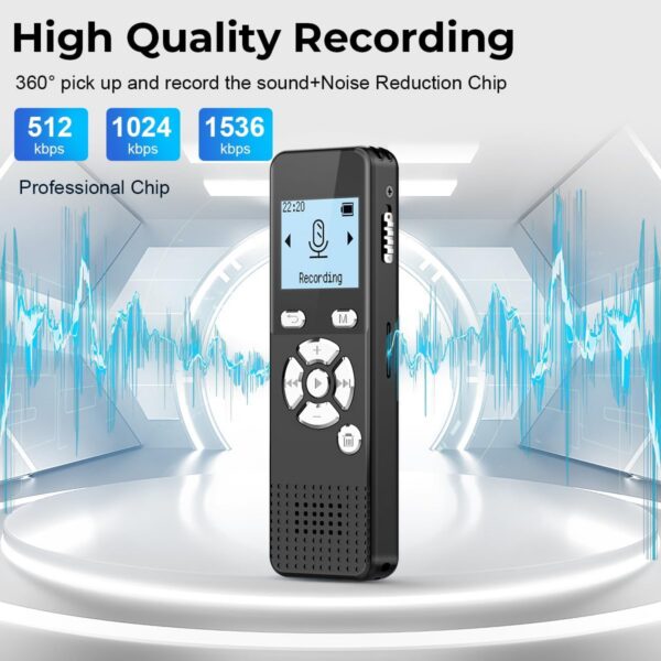 Digital Voice Recorder 72GB - 5300 Hours Recording - Image 2