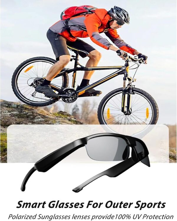 Smart Glasses, Polarized Bluetooth Sunglasses with Built-in Mic & Speakers,... - Image 2