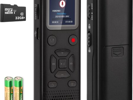 72GB Digital Voice Recorder: Portable Password Protected Audio Device