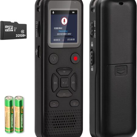 72GB Digital Voice Recorder: Portable Password Protected Audio Device