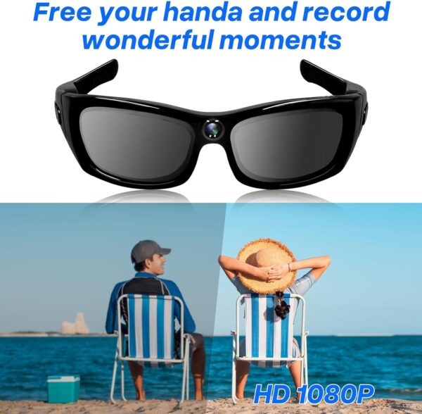 HD 1080P Sunglasses Camera: Sport Action Camera with Bluetooth - Image 4