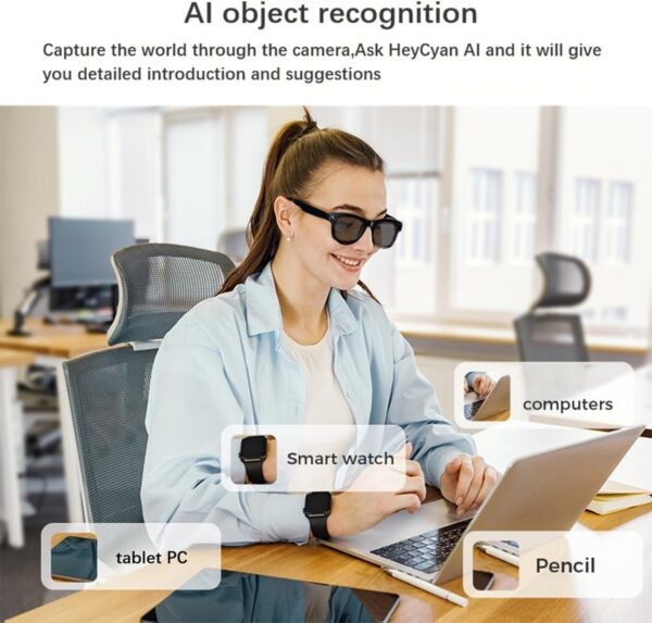 AI Smart Glasses: 8MP Camera HD 1080P Hands-Free Recording - Image 6