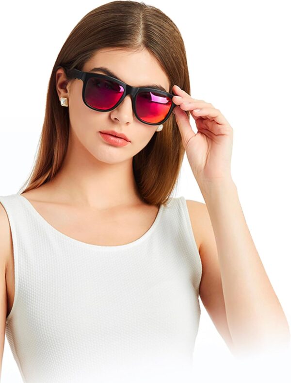 GS01 Smart Bluetooth Sunglasses with Audio & UV400 Protection - Red - Image 2