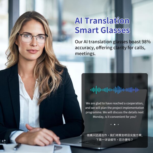Smart AI Translator Glasses: Real-Time Translation in 165+ Languages - Image 7