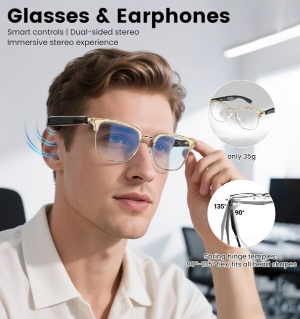 Bluetooth Smart Glasses: Audio & Blue Light Protection - Image 7
