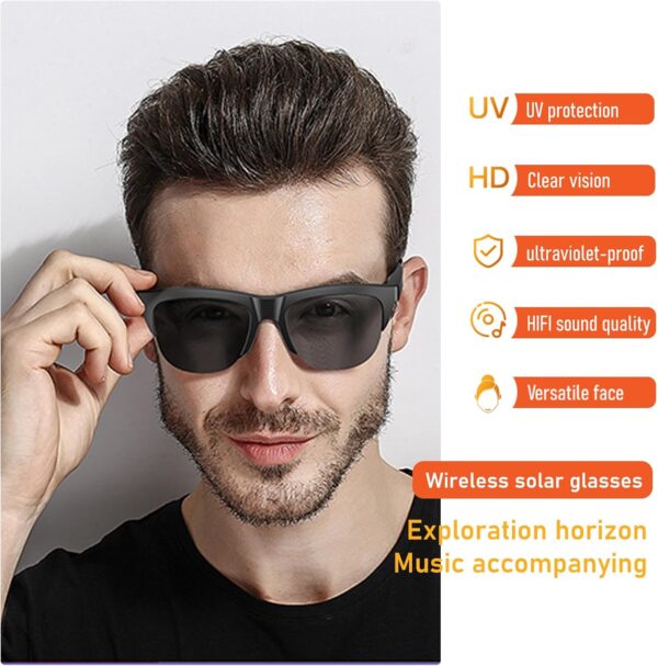 Smart Glasses,Polarized Sunglasses with Bluetooth Black - Image 2
