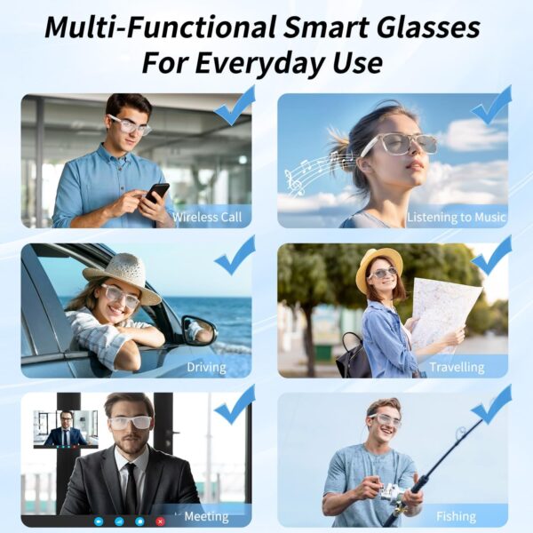 Smart Glasses, AI Bluetooth Glasses for Women/Men with 144 Language - Image 8