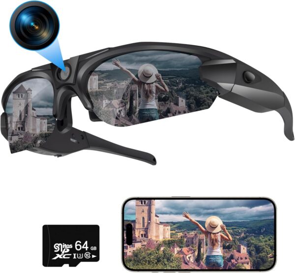 Li&Lu Sport Camera Sunglasses: 1080P WiFi HD