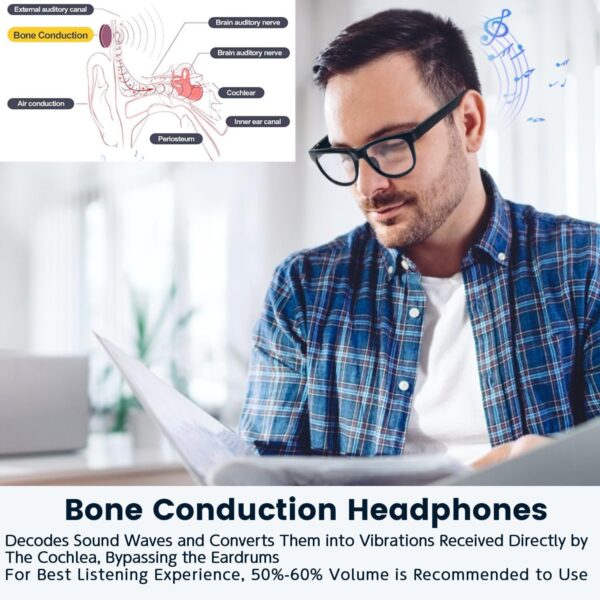 Smart Bone Conduction Glasses: Audio & Eye Protection - Image 2