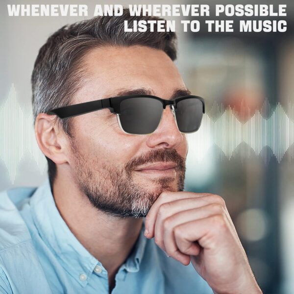 Smart Glasses | Blue Light Filtering & Polarized Sunglass 2 Pairs of Lenses - Image 5