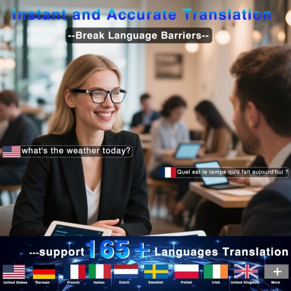 AI Translation Glasses with ChatGPT & 164+ Languages - Image 2