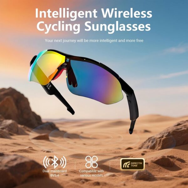 Polarized Bluetooth Sunglasses: UV Protection & Open Ear Speakers - Image 4