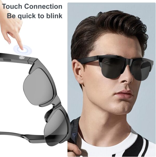 Smart Glasses,Polarized Sunglasses with Bluetooth Black - Image 3