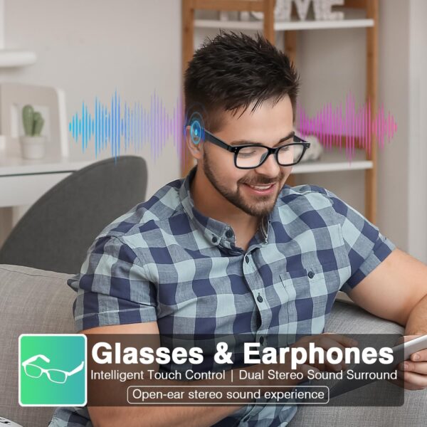 Smart Glasses with Bluetooth Audio: Dual Speaker Eyewear for Outdoor & Indoor Use - Image 3