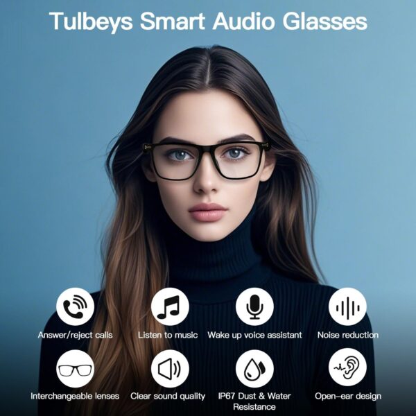 Smart Glasses: Open Ear Design, IP67 Waterproof, Bluetooth 5.4 - Image 2
