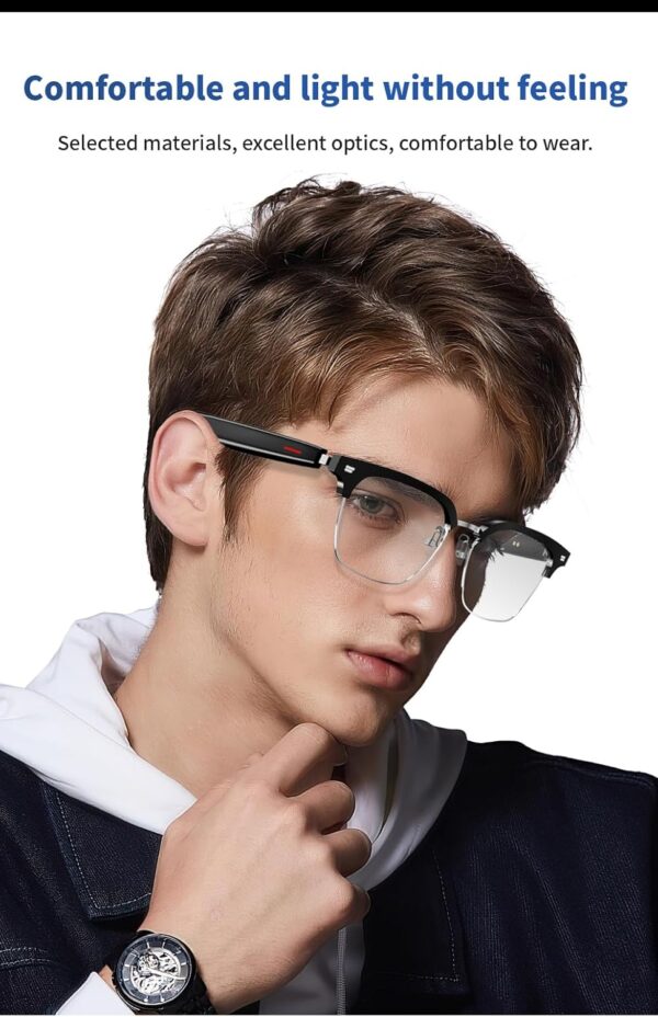 Bluetooth Smart Glasses: Open Ear Audio with Blue Light Protection - Image 2