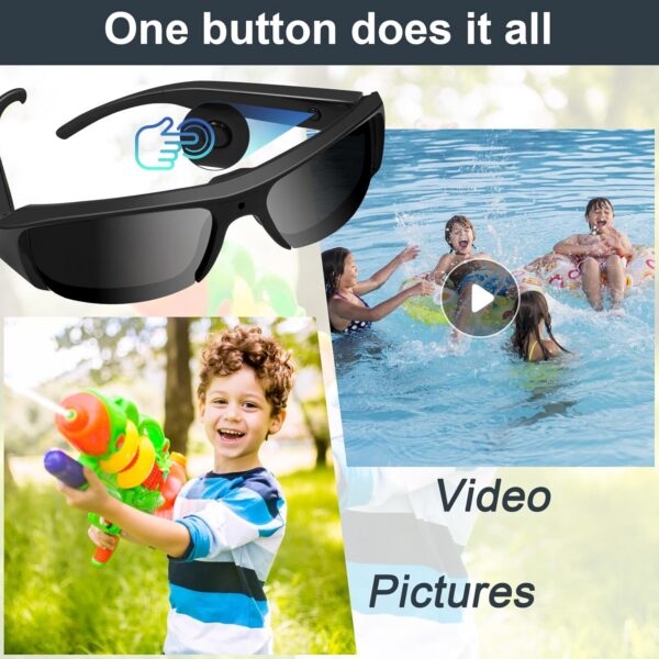 HD 1080p Camera Sunglasses for Men - Sports Recording - Image 2