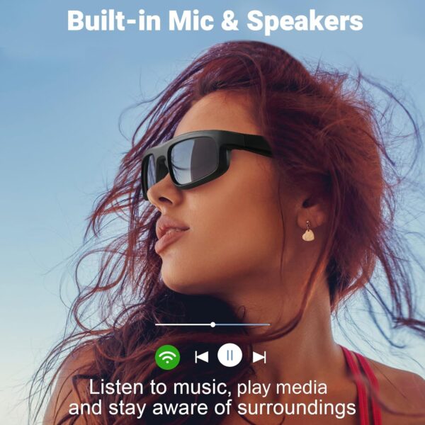 Smart Glasses: Polarized Bluetooth Sunglasses with Mic, Speaker & Voice Assistant - Image 3