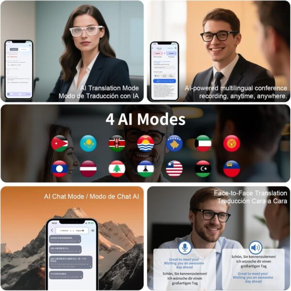 Smart Translation Glasses: 160+ Languages, Photochromic Lenses - Image 7