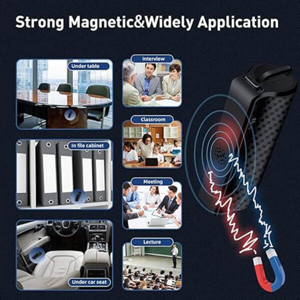 Digital Voice Recorder 64GB Audio Activated with Magnetic Playback - Image 7