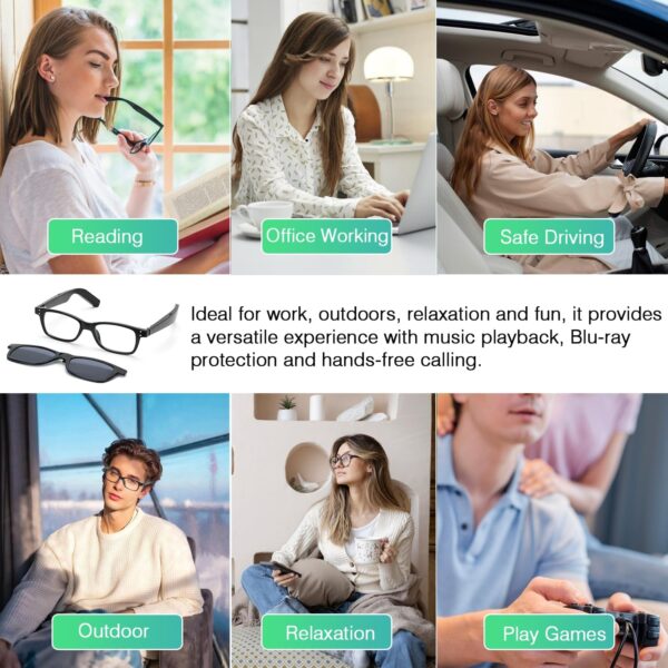 Smart Glasses with Bluetooth Audio: Dual Speaker Eyewear for Outdoor & Indoor Use - Image 5