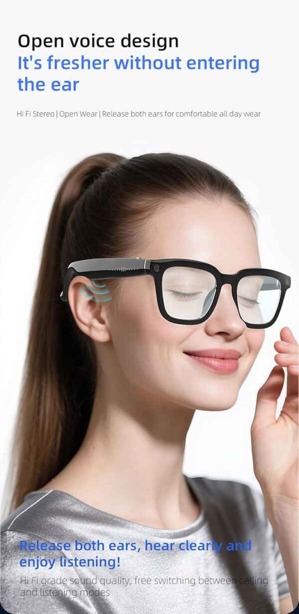 Smart Camera Glasses: Record Video & Audio with Bluetooth - Image 8