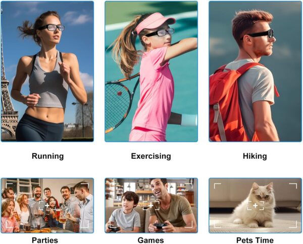 2K HD Camera Glasses Outdoor Sports Wearable Portable with Camera... - Image 7