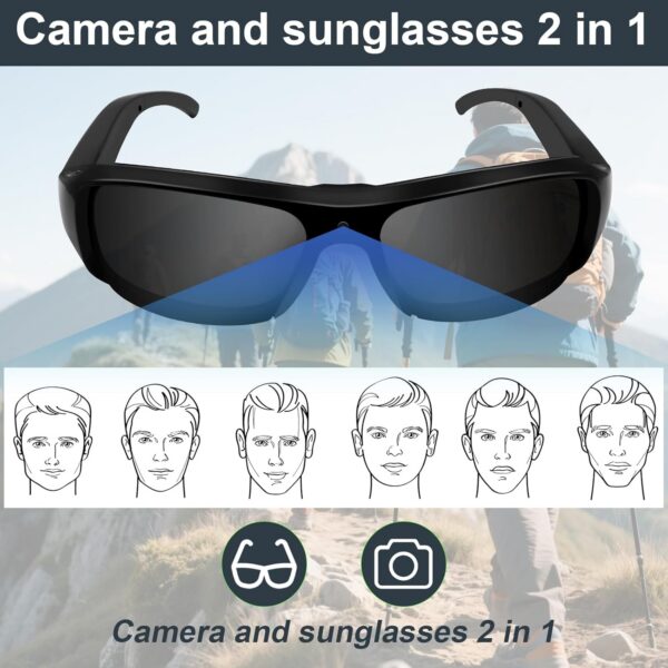 HD 1080p Camera Sunglasses for Men - Sports Recording - Image 5