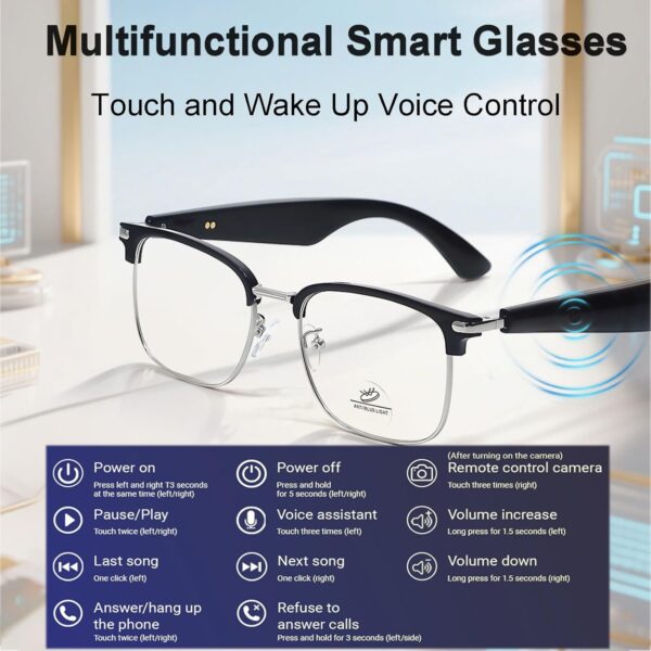 Smart Translation Glasses with AI: Bluetooth, Blue Light Filter - Image 5