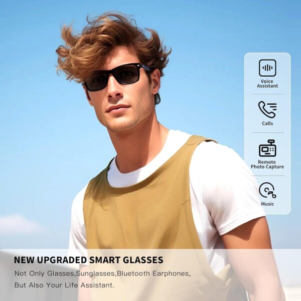 Smart Bluetooth Glasses with Open Ear Speakers & Voice Control - Image 2