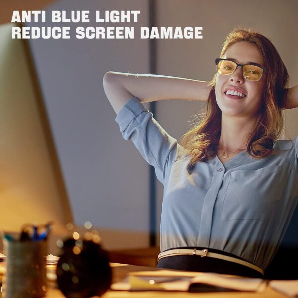 Smart Glasses | Blue Light Filtering & Polarized Sunglass 2 Pairs of Lenses - Image 6