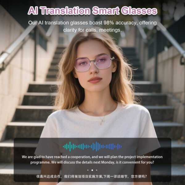 AI Translation Glasses for Women: GPT-Powered Real-Time Translation in 160+ Languages - Image 7