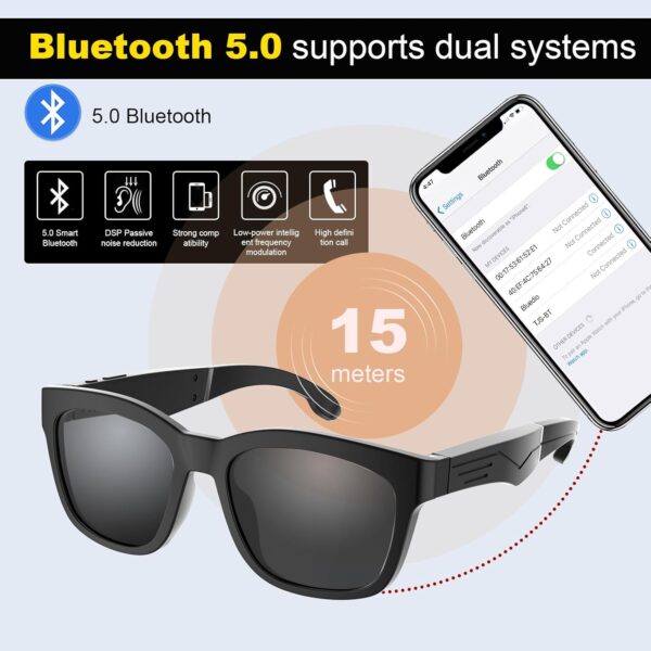 Bluetooth Smart Sunglasses with Speakers - TnoxHD - Image 2
