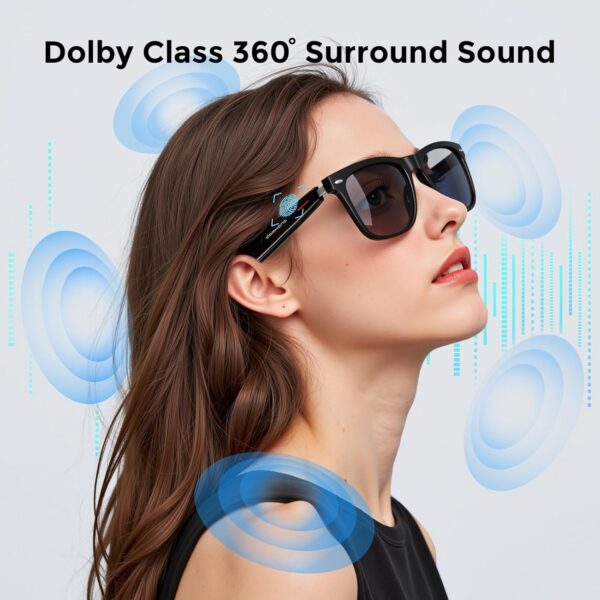 AI Smart Glasses: ChatGPT & Bluetooth Translation, Black - Image 5