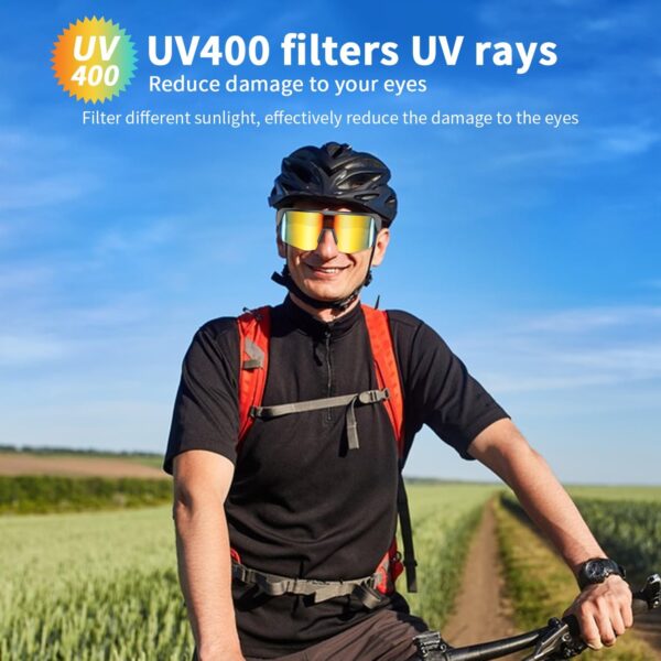 Bluetooth Cycling Glasses with Polarized Lenses - Sports Smart Sunglasses - Image 2