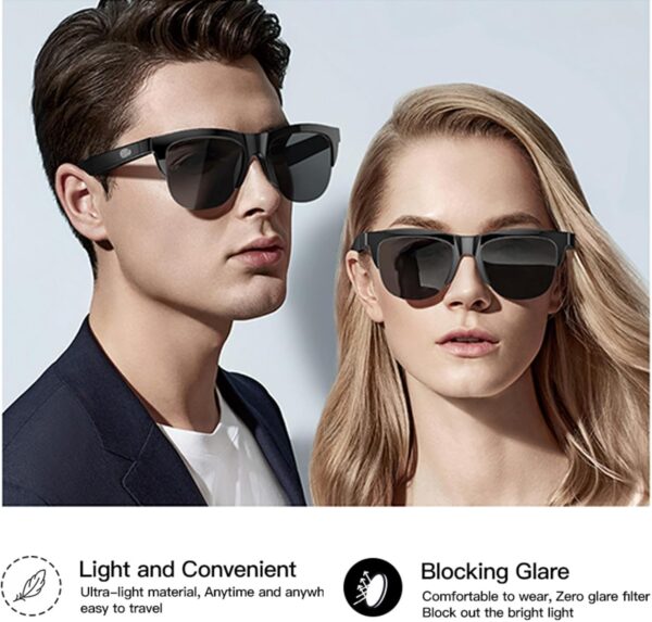 Smart Glasses,Polarized Sunglasses with Bluetooth Black - Image 4