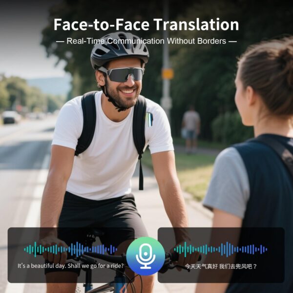 Cycling AI Smart Glasses: Translator, 160+ Languages, Long Battery - Image 4