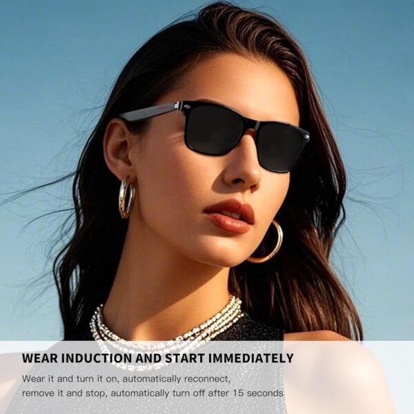 Smart Bluetooth Glasses with Open Ear Speakers & Voice Control - Image 3