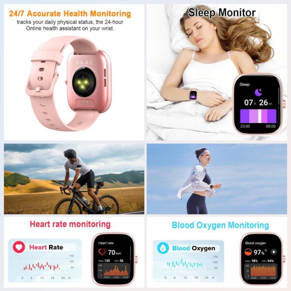 UAUE-T60 Women's Smart Watch: 1.91" HD Screen, 112+ Sports Modes - Image 4