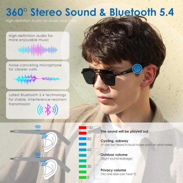 AI Smart Glasses: 147 Languages Translation & Bluetooth Music - Image 2