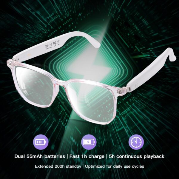 UF-08 Smart Glasses for Women: Open Ear Bluetooth with Blue Light Protection - Image 8