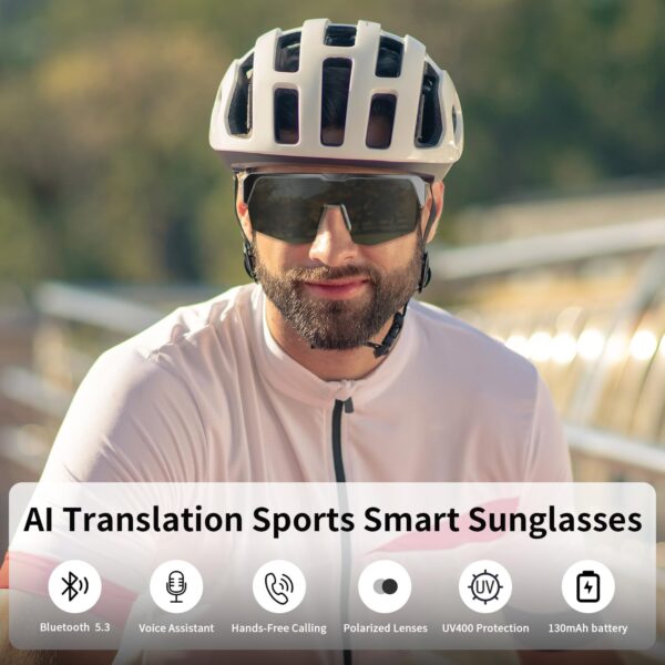 Cycling AI Smart Glasses: Translator, 160+ Languages, Long Battery - Image 2